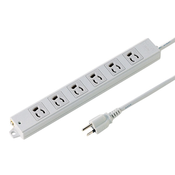 サンワサプライ 工事物件タップ 3P 6個口 10m TAP-K6-10 1個（ご注文単位1個）【直送品】