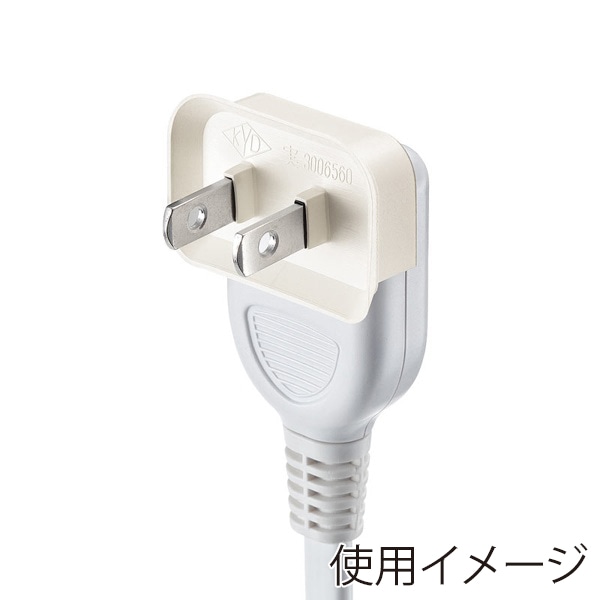 サンワサプライ プラグ安全カバー 2PプラグL型／スイングプラグ用 ホワイト 100個入 TAP-PSC2N100 1個（ご注文単位1個）【直送品】