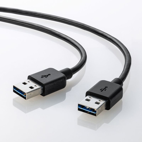 サンワサプライ 両面挿せるUSBケーブル A-Aタイプ 2m KU-RAA2 1個(ご注文単位1個)【直送品】