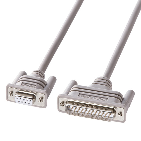 サンワサプライ エコRS-232C クロスケーブル 2m KR-EC925CR2 1個（ご注文単位1個）【直送品】