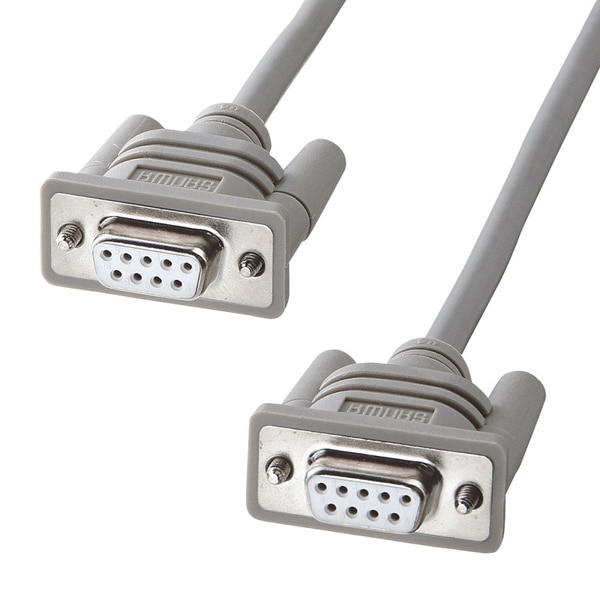 サンワサプライ RS-232Cケーブル ライトグレー KRS-403XF-5K2 1個（ご注文単位1個）【直送品】