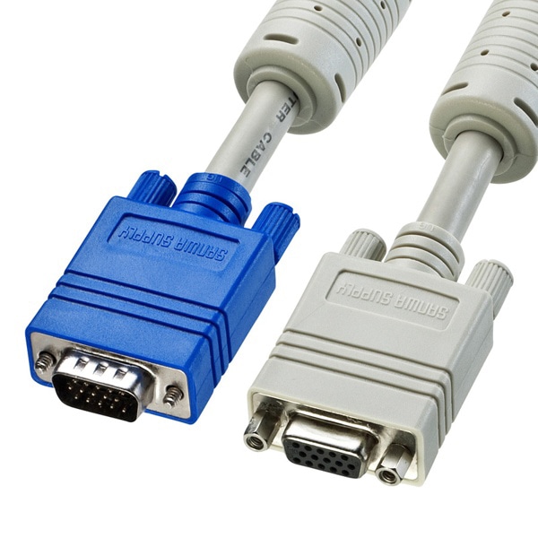 サンワサプライ ディスプレイ延長ケーブル 複合同軸 アナログRGB 3m KC-VEN3K 1個（ご注文単位1個）【直送品】