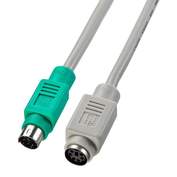 サンワサプライ マウス延長ケーブル ミニDIN6pin 2m KB-MAE2K 1個（ご注文単位1個）【直送品】