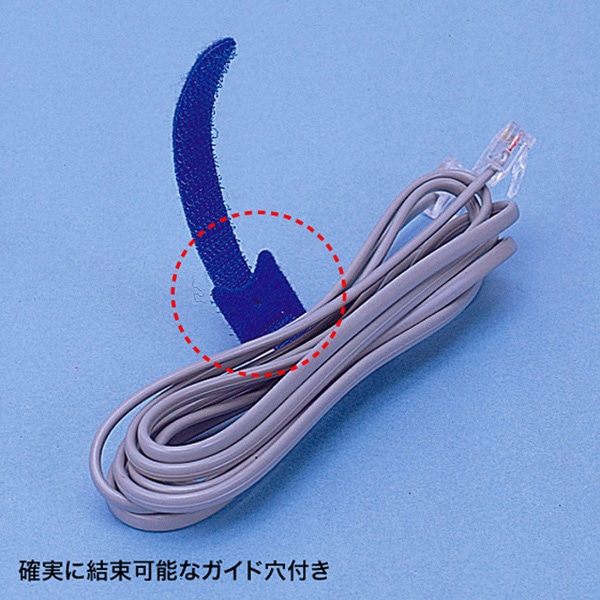 サンワサプライ ケーブルタイ 面ファスナー Sサイズ ブルー 4本入 CA-MF1BN 1個(ご注文単位1個)【直送品】