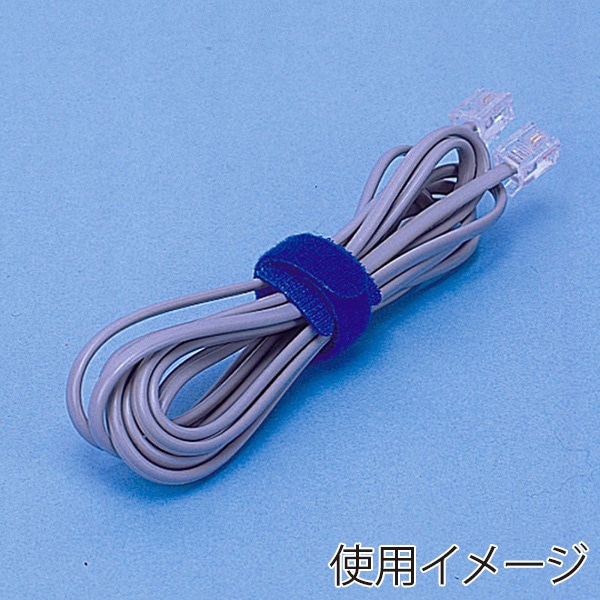 サンワサプライ ケーブルタイ 面ファスナー Sサイズ ブルー 4本入 CA-MF1BN 1個(ご注文単位1個)【直送品】