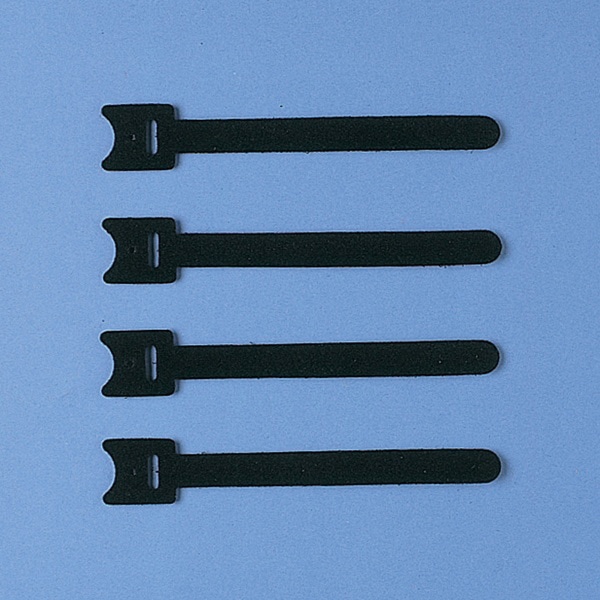 サンワサプライ ケーブルタイ 面ファスナー Sサイズ ブラック 4本入 CA-MF1KN 1個（ご注文単位1個）【直送品】