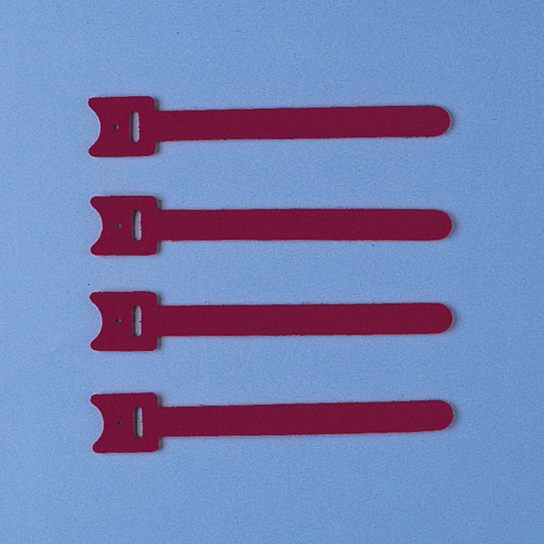 サンワサプライ ケーブルタイ 面ファスナー Sサイズ レッド 4本入 CA-MF1RN 1個（ご注文単位1個）【直送品】