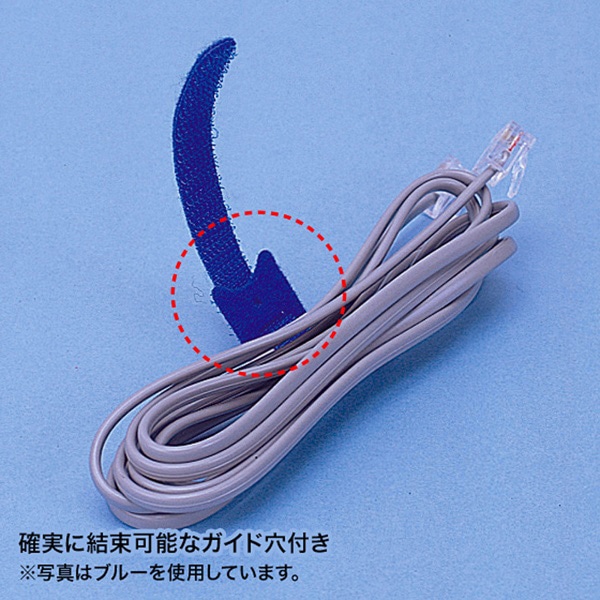 サンワサプライ ケーブルタイ 面ファスナー Sサイズ レッド 4本入 CA-MF1RN 1個(ご注文単位1個)【直送品】