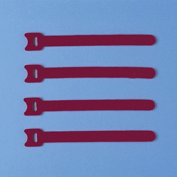 サンワサプライ ケーブルタイ 面ファスナー Mサイズ レッド 4本入 CA-MF2RN 1個（ご注文単位1個）【直送品】