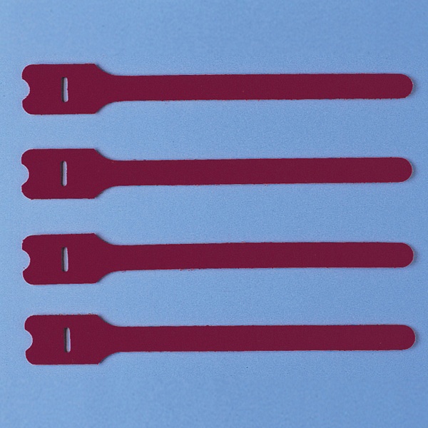 サンワサプライ ケーブルタイ 面ファスナー Lサイズ レッド 4本入 CA-MF3RN 1個（ご注文単位1個）【直送品】