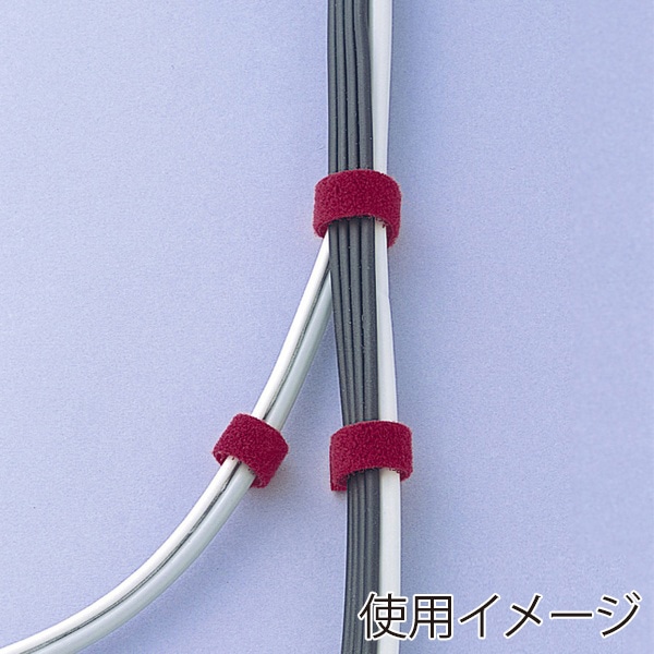 サンワサプライ ケーブルタイ 面ファスナー フリーカット 1.5m レッド CA-MF5RN 1個（ご注文単位1個）【直送品】