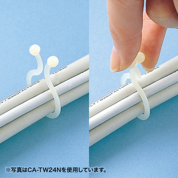サンワサプライ ケーブルタイ ツイスト 11mm 25個入 CA-TW11N 1個（ご注文単位1個）【直送品】