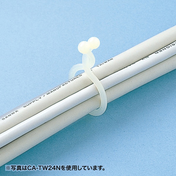 サンワサプライ ケーブルタイ ツイスト 15mm 25個入 CA-TW15N 1個(ご注文単位1個)【直送品】