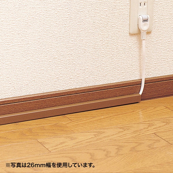 サンワサプライ ケーブルカバー 角型 幅33mm ブラウン CA-KK33BRN 1個(ご注文単位1個)【直送品】