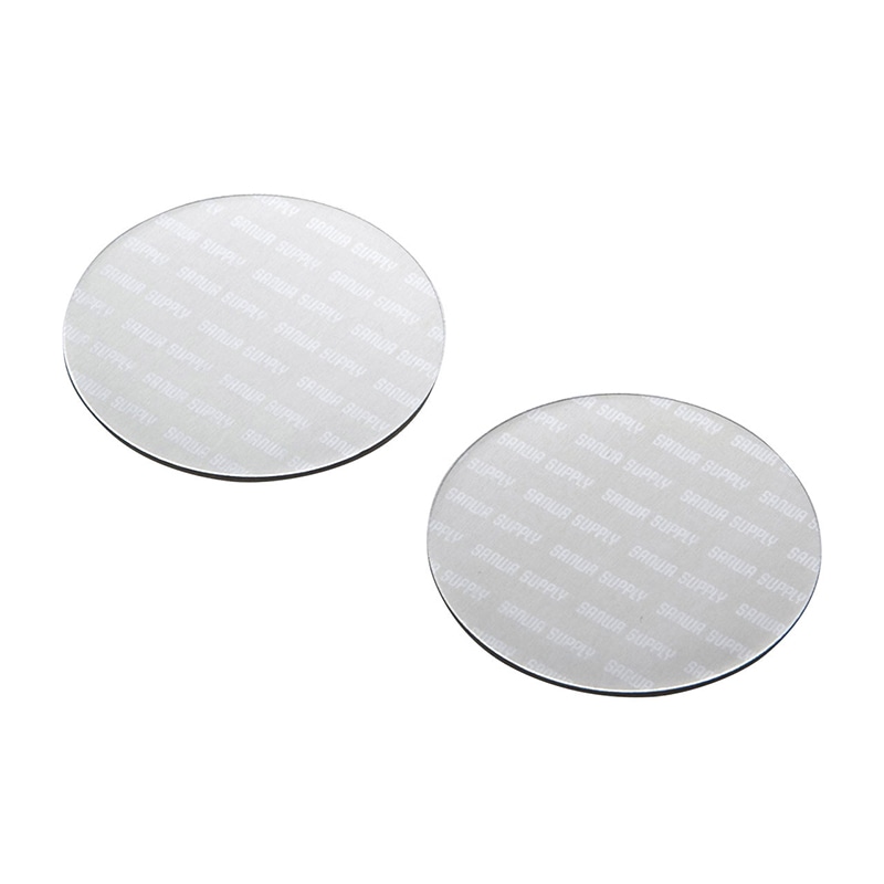 サンワサプライ ノートパソコン冷却パット 丸型 シルバー 2枚入 TK-CLNP2SV 1個(ご注文単位1個)【直送品】