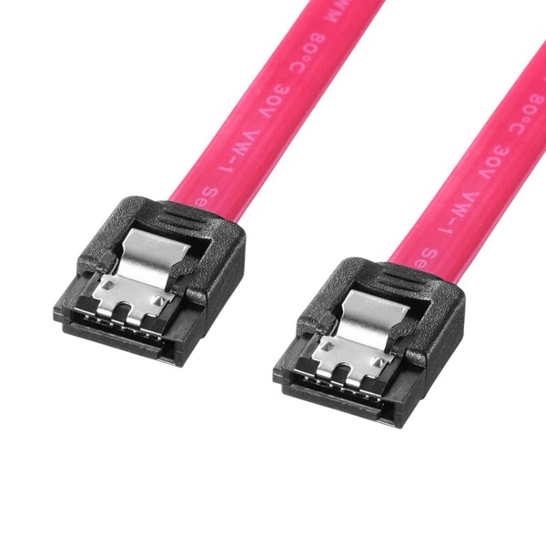 サンワサプライ シリアルATA3 ストレートケーブル ラッチ付き 0.3m TK-SATA3-03 1個（ご注文単位1個）【直送品】