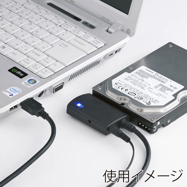 サンワサプライ SATA-USB3.0 変換ケーブル USB-CVIDE3 1個(ご注文単位1個)【直送品】