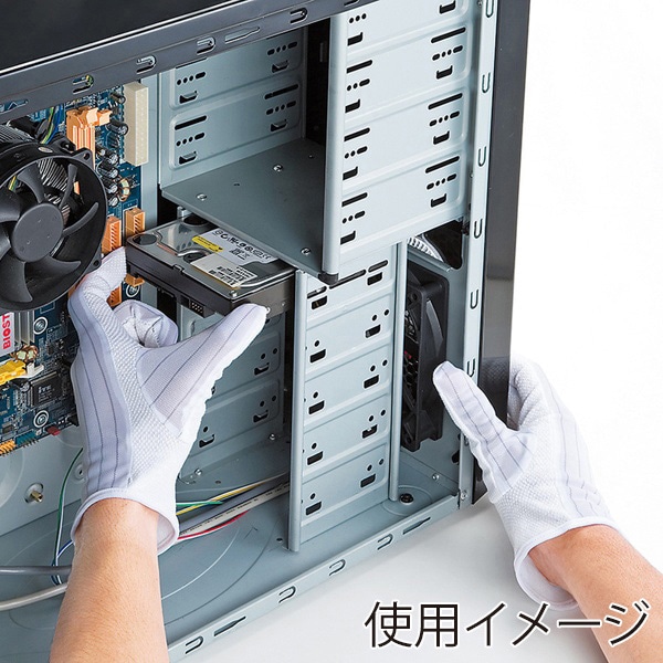 サンワサプライ 静電気防止手袋 滑り止め付き Lサイズ TK-SE12L 1個（ご注文単位1個）【直送品】