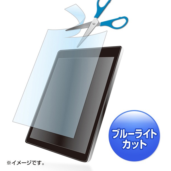 サンワサプライ 液晶保護指紋防止光沢フィルム ブルーライトカット フリーカットタイプ 10.1型対応 LCD-101WBCF 1個（ご注文単位1個）【直送品】