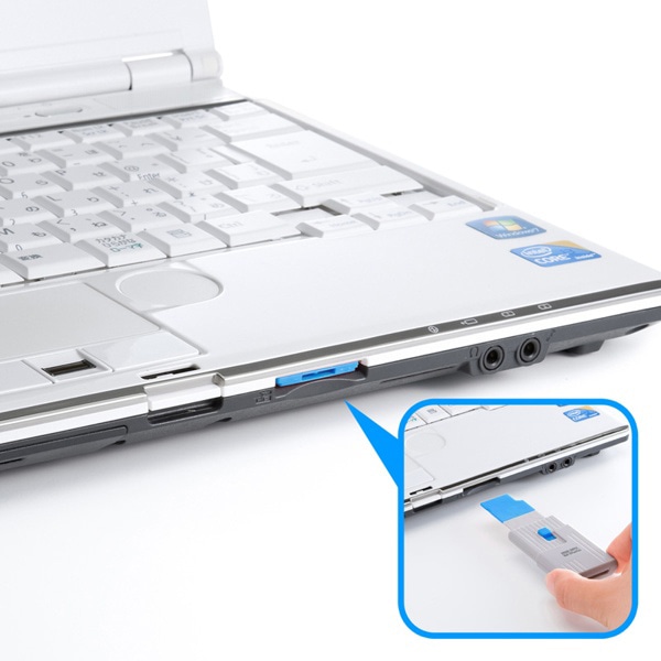 サンワサプライ SDカードスロット取付けセキュリティ SLE-27-BL 1個（ご注文単位1個）【直送品】