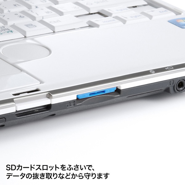 サンワサプライ SDカードスロット取付けセキュリティ SLE-27-BL 1個（ご注文単位1個）【直送品】