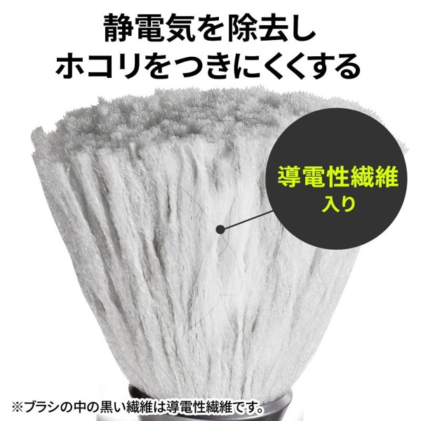 サンワサプライ 除電ブラシ 隙間ブラシ付き グレー CD-BR14GYN 1個（ご注文単位1個）【直送品】