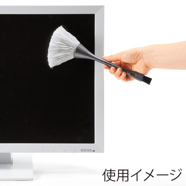 サンワサプライ 除電ブラシ 隙間ブラシ付き グレー CD-BR14GYN 1個（ご注文単位1個）【直送品】