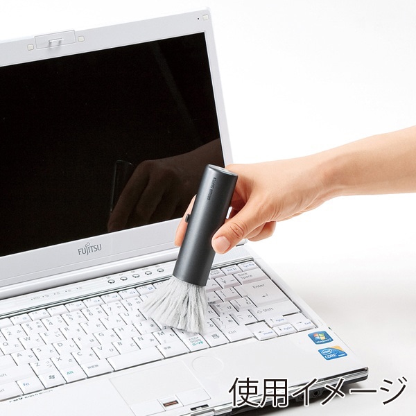 サンワサプライ 除電スティックブラシ グレー CD-BR15GYN 1個（ご注文単位1個）【直送品】