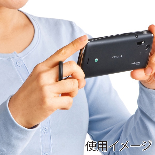 サンワサプライ フィンガーストラップ ホワイト DG-ST37W 1個（ご注文単位1個）【直送品】