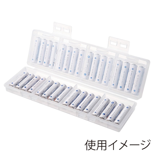 サンワサプライ 電池ケース 単4形用 大容量タイプ クリア DG-BT8C 1個（ご注文単位1個）【直送品】