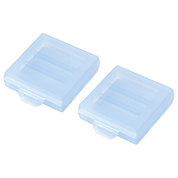 サンワサプライ 電池ケース 単4形用 ブルー 2個セット DG-BT4BLN 1個（ご注文単位1個）【直送品】