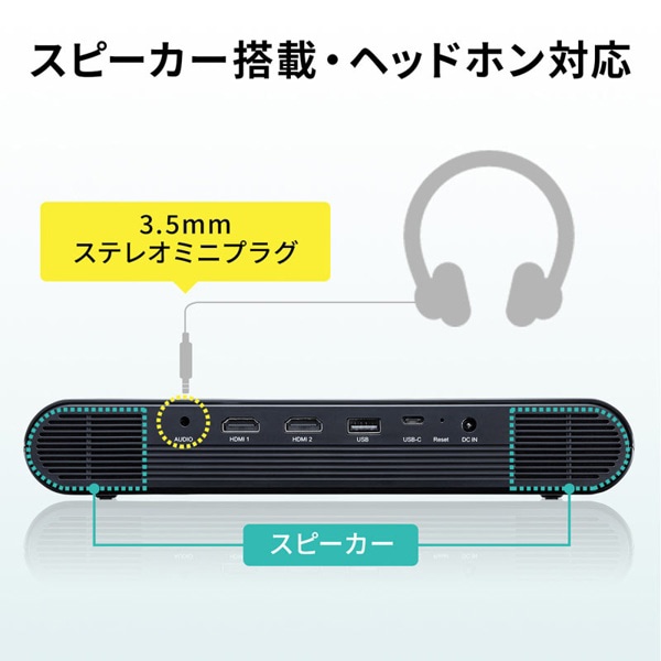 サンワサプライ 高輝度モバイルプロジェクター PRJ-7 1個（ご注文単位1個）【直送品】