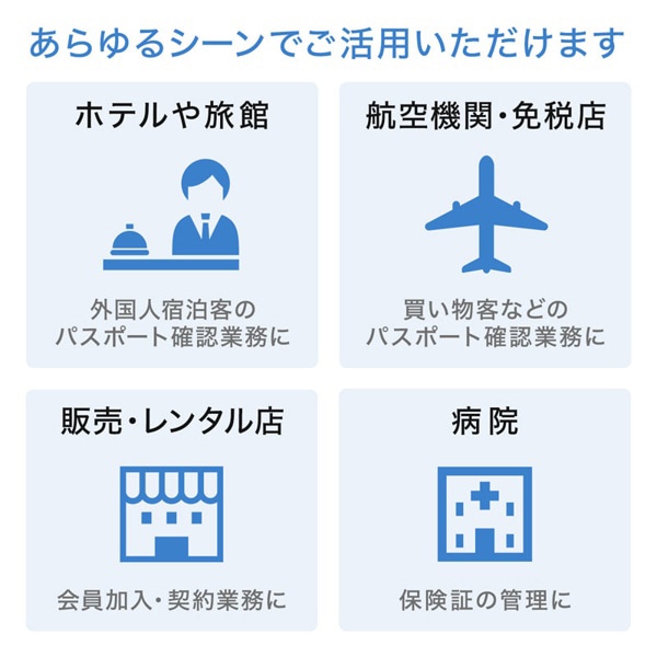 サンワサプライ IDカードスキャナ パスポート、免許証、保険証 PSC-14UP 1個(ご注文単位1個)【直送品】