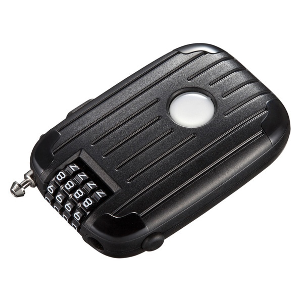 サンワサプライ eセキュリティ ダイヤル錠 ワイヤーリール式 4桁 SLE-11LN 1個（ご注文単位1個）【直送品】