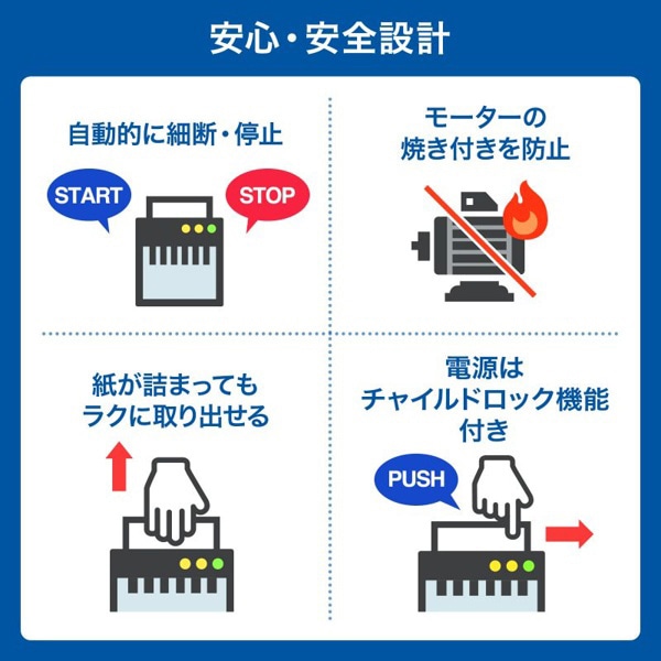 サンワサプライ ペーパー&CDシュレッダー マイクロカット A4×6枚 PSD-AA6212 1個（ご注文単位1個）【直送品】