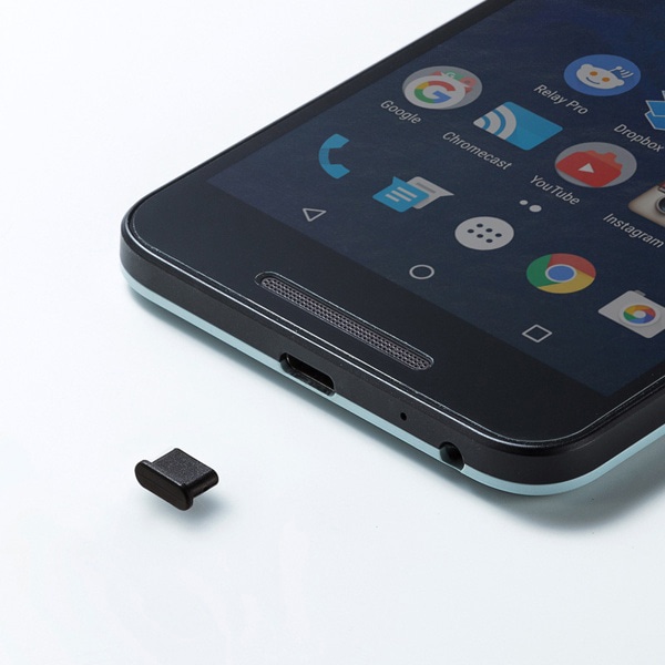 サンワサプライ USB Type-C コネクタキャップ ブラック 5個入 TK-CAP6BK 1個(ご注文単位1個)【直送品】