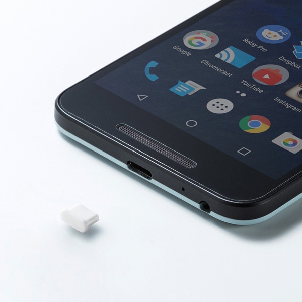 サンワサプライ USB Type-C コネクタキャップ ホワイト 5個入 TK-CAP6W 1個（ご注文単位1個）【直送品】