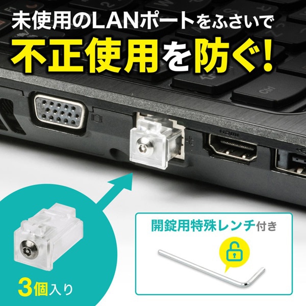 サンワサプライ LANポートロック SLE-12SN 1個（ご注文単位1個）【直送品】