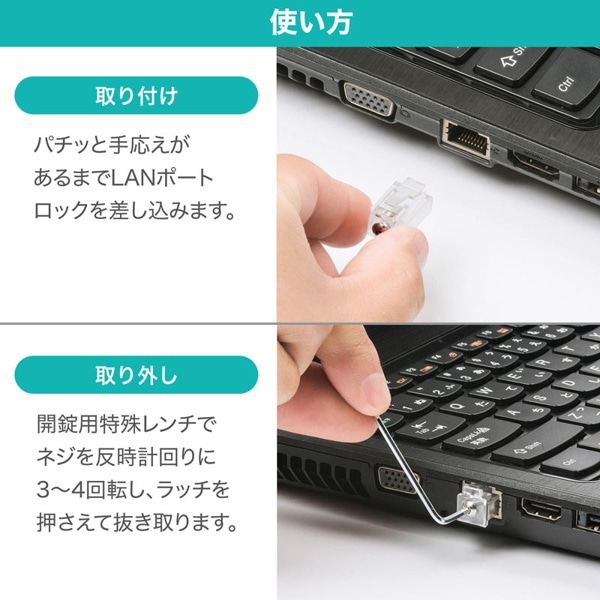サンワサプライ LANポートロック SLE-12SN 1個（ご注文単位1個）【直送品】