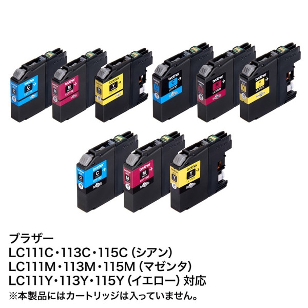 サンワサプライ 詰め替えインク ブラザー 4色 リセッター付き LC111／113／115／117用 INK-LC113BS60RN 1個（ご注文単位1個）【直送品】