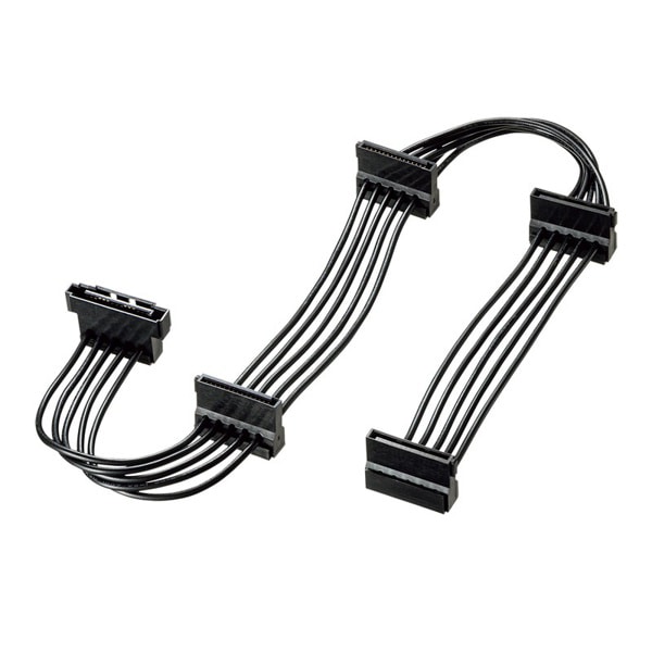 サンワサプライ シリアルATA電源4分岐ケーブル 40cm TK-PWSATA12 1個（ご注文単位1個）【直送品】