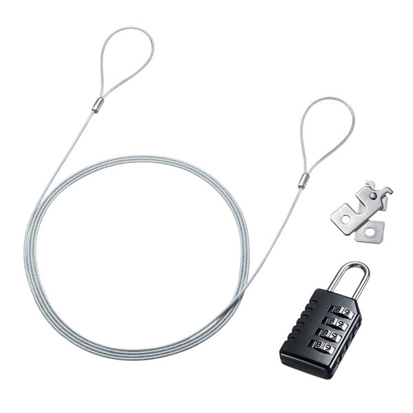 サンワサプライ セキュリティワイヤー ナノロック ダイヤル錠タイプ SL-84 1個（ご注文単位1個）【直送品】