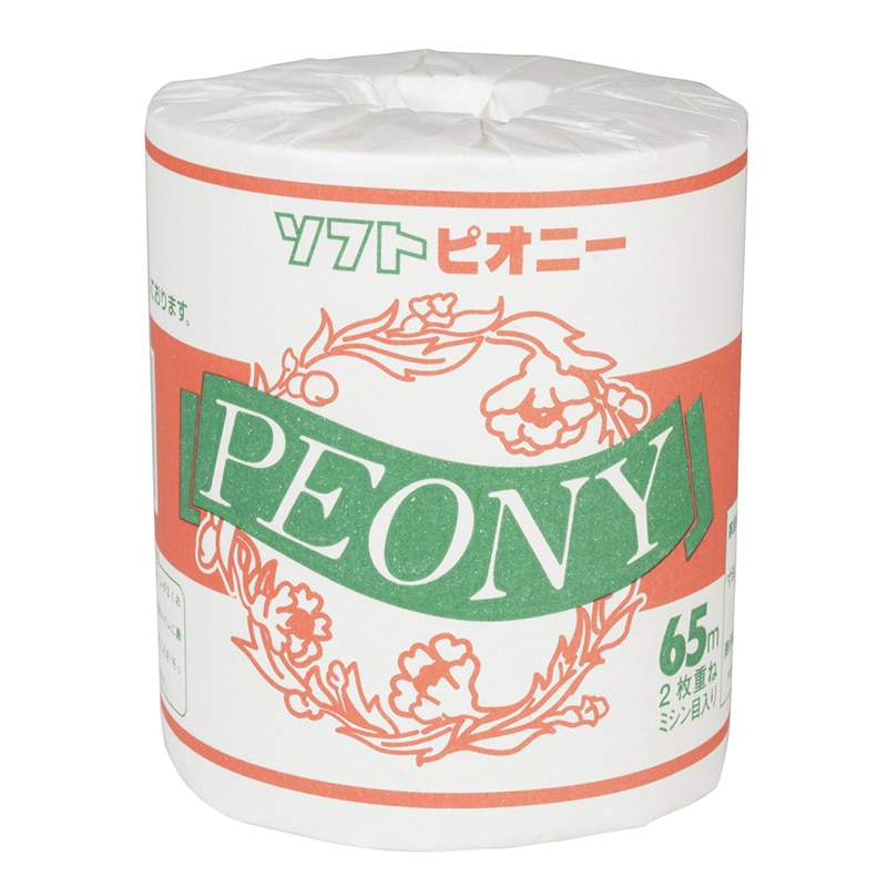 トイレットペーパー　ピオニー　個包装 ダブル　1ロール　32.5m  1個（ご注文単位100個）【直送品】