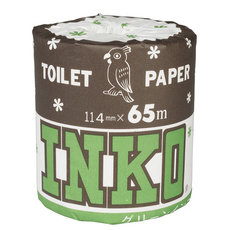トイレットペーパー　インコ　個包装 シングル　1ロール　65m  1個（ご注文単位100個）【直送品】