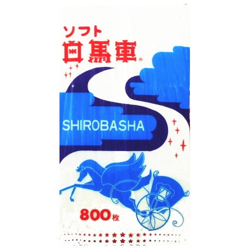 ちり紙　ソフト白馬車 800枚  1パック（ご注文単位12パック）【直送品】