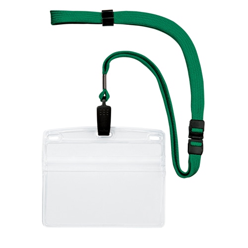 オープン工業 NL-21-GN吊下げ名札クリップ式 緑 10枚/袋