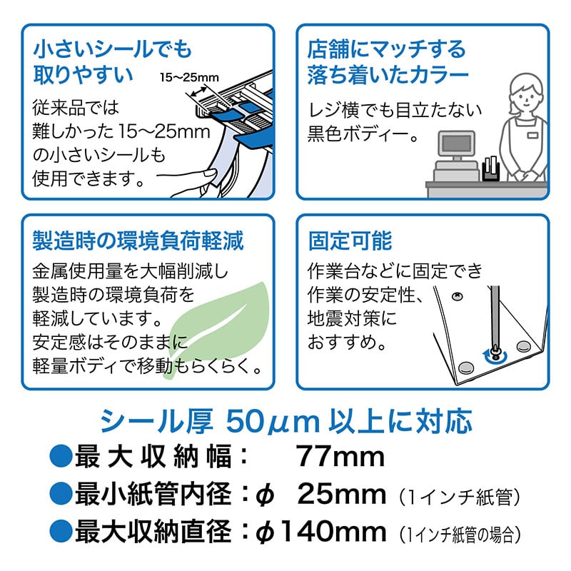 オープン工業 シールピーラー SD-20-BK 黒 1台
