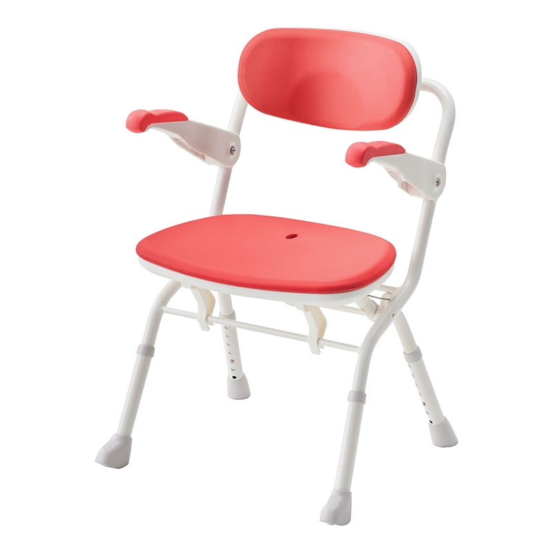 楽らく開閉シャワーベンチ S536-080 レッド 1個(ご注文単位1個)【直送品】