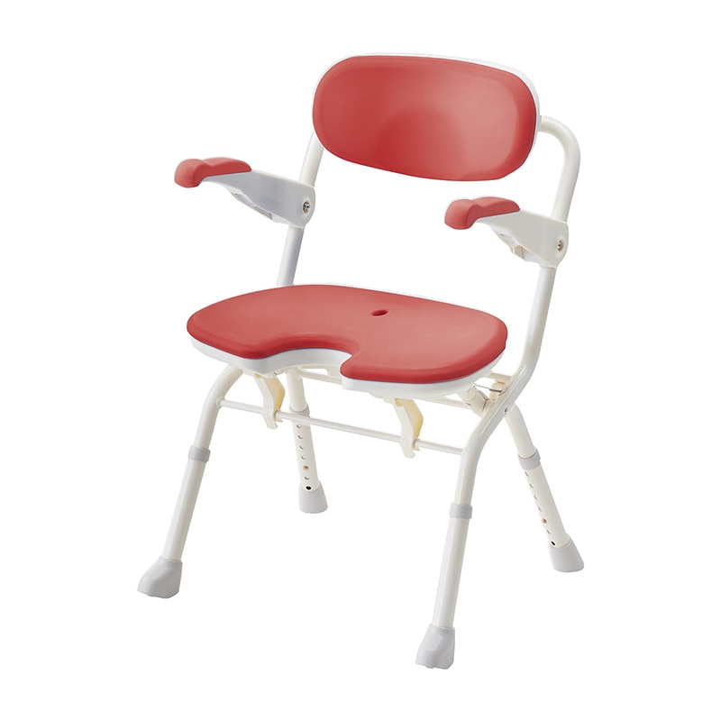 楽らく開閉シャワーベンチ U536-085 レッド 1個(ご注文単位1個)【直送品】