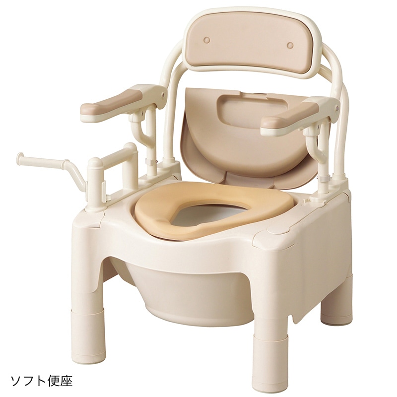 ポータブルトイレ　FX-CPS　はねあげ ソフト便座 534-510 1個（ご注文単位1個）【直送品】